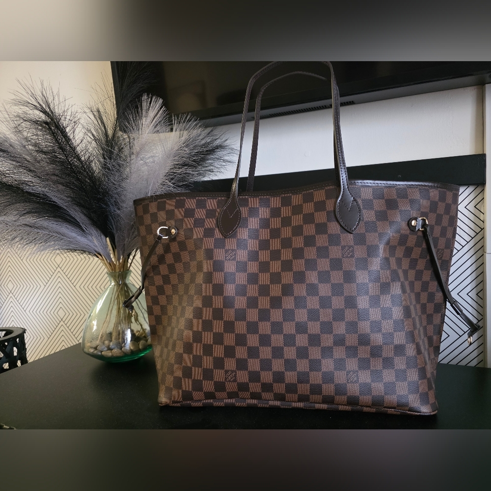 Checkered Brown Tote Bag...read description ⬇️👜🤎